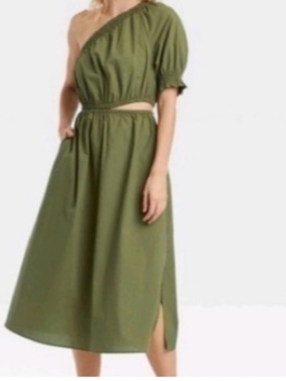Olive Green Puff Short